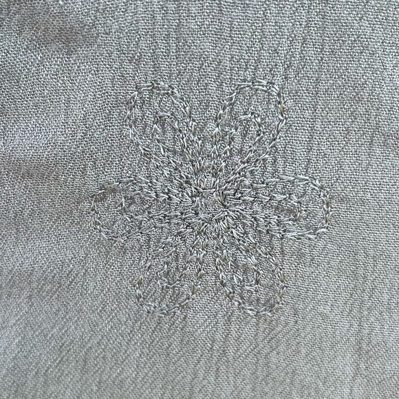 Free People Hooded High Low Tunic Dress Embroidered Drapey Hem Gray Small GUC - Picture 9 of 16